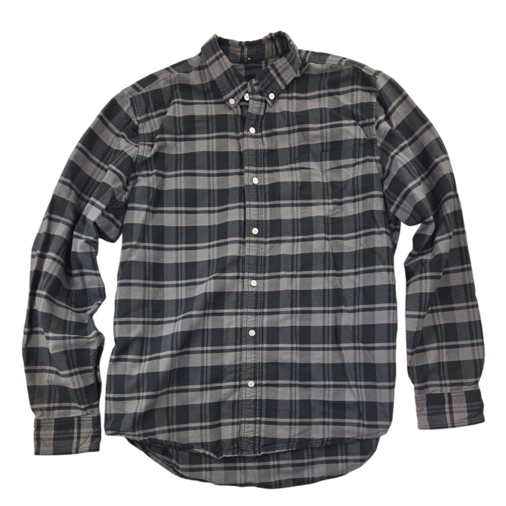 Hurley | Black & Grey Long Sleeve Button Down | Size Large